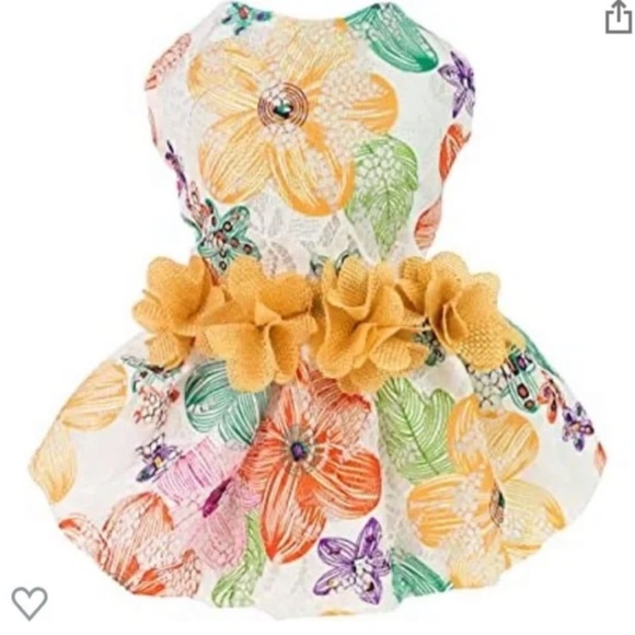 NWT Fitwarm Floral Lace Lined Dog Dress, Small - Picture 3 of 9